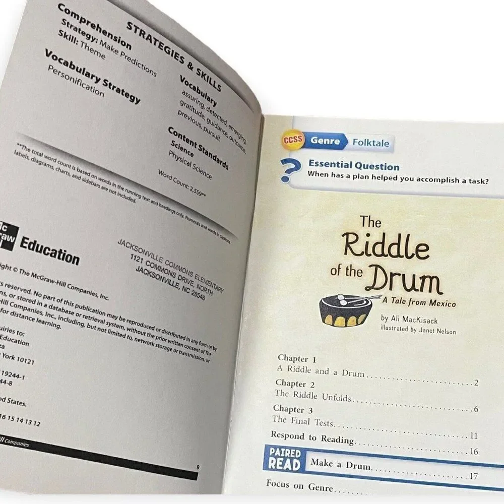 The Riddle Of The Drum A Tale From Mexico By Ali MacKisack Childrens Book